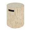 Christopher Knight Home Leora Modern 16" x 20" Ribbed Concrete Propane Tank Cover - 4 of 4