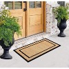 A1HC Coir and Rubber Door Mat 24"x48", Durable Non-Slip Large Plain Border Mat for Entryway, Patio - 3 of 4