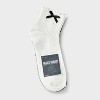 Women's Lettuce Edge Applique Bow & Polka Dots 4pk Ribbed Ankle Socks - Ivory/Heather Gray/Black 4-10 - 2 of 3