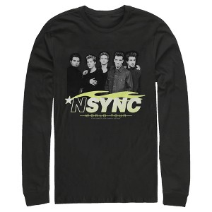 Men's NSYNC World Tour Poster Long Sleeve Shirt - 1 of 3