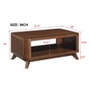 GlasFlength Coffee Tables, Classic Rectangular Coffee Table, Lower Display Shelf, Ideal for Living Rooms or Bedrooms, Brown, 41.5"*25"*19" - 4 of 4