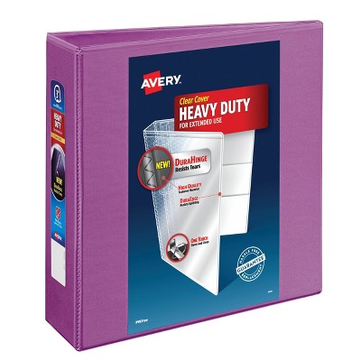 Avery 3" One Touch EZD Rings 670 Sheet Capacity Heavy Duty View Binder - Orchid