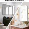 Whisen 30x36 Inch Rectangular Bathroom Wall Mirror, HD Glass with Anti-Rust Aluminum Frame - 3 of 4