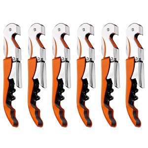 Unique Bargains Double Hinged Wine Bottle Openers with Foil Cutter 6 Pcs - 1 of 4