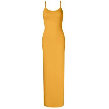 Women Full Slip Under Dresses Sleeveless Adjustable Spaghetti Strap Cami Maxi Dress Nightgowns Sleepwear