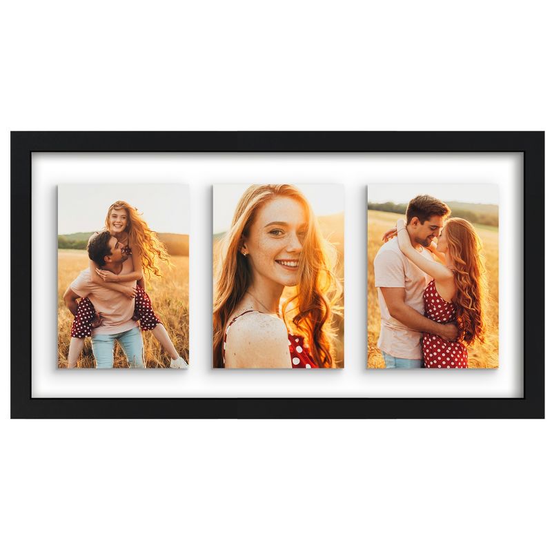 Americanflat Floating Collage Frame - Display Three Photos, 1 of 9