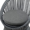 Outdoor Patio Wicker Lounge Chair, Wicker Chaise with Stylish Round Design, Lounge Chair with Iron Frame and PE Cushions-Coolbibila - 4 of 4