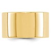 Black Bow Jewelry 12mm 14K White or Yellow Gold Lightweight Flat Standard Fit Band - 2 of 4