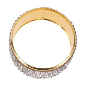 Unique Bargains Napkin Rings Faux Crystal-Studded Iron Rhinestone 1 Pc - 1 of 3