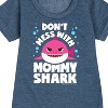 - Baby Shark - Don't Mess With Mama Shark Graphic Short Sleeve Fleece Dress - 2 of 4