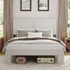 Lyngins Industrial Queen Size Bed Frame, Wood Platform Bed Frame with Headboard, Metal Frame & Solid Wood Slats, Large Under Bed Storage - 4 of 4