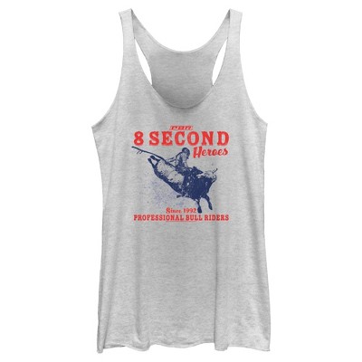 Women's Professional Bull Riders 8 Second Heroes Racerback Tank Top ...
