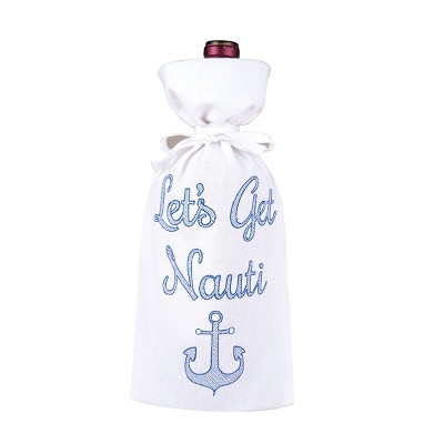 C&F Home Let's Get Nautical Embroidered Wine Bag