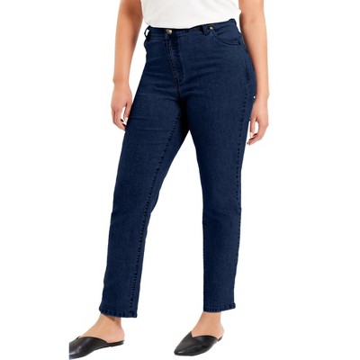 June + Vie by Roaman's Women's Plus Size June Fit Straight-Leg Jeans