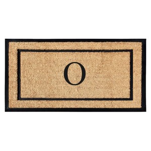 A1HC Natural Coir and Rubber Backing Monogrammed Door Mat, Anti-Shed Entry Doormat - 1 of 4