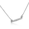 Pompeii3 1/16ct Diamond Bar Pendant Necklace 14K White Gold - 2 of 4