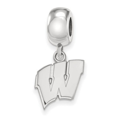 Black Bow Jewelry Sterling Silver Wisconsin Badgers NCAA Bead Charm
