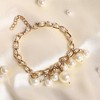 SOHI Women's Gold Drop Charm Bracelet - 2 of 3