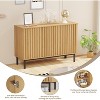 GAOMON Sideboard Buffet Cabinet with Fluted Doors, Wooden Storage Cabinet with Adjustable Shelf,Natural Oak - 3 of 4