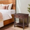 Starlight Canyon Home,Brown Morocco Bedside Table with Storage for Bedroom and Night Use - 4 of 4