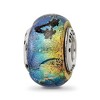 Black Bow Jewelry Orange Dichroic Glass, Sterling Silver Key West & Palm Tree Bead Charm - 4 of 4