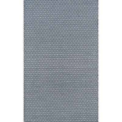 Navy Geometric 9' x 12' Tufted Wool & Synthetic Rectangular Rug