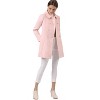 INSPIRE CHIC Women's Christmas Peter Pan Collar Double Breasted Long Trench Winter Pea Coat - 3 of 4