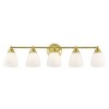 Livex Lighting Somerville 5 - Light Vanity in  Polished Brass - 4 of 4