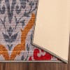 Vintage Floral Damask Non-Slip Washable Indoor Runner or Area Rug by Blue Nile Mills - 3 of 4