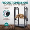 Firewood Rack Holder for Outdoor Use with Sturdy Steel Construction, Weather-Resistant Finish, Large Capacity - 2 of 4