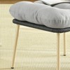 POCASSY Egg Chair Outdoor with Ottoman, Patio PE Wicker Rattan Egg Chair Lounge Basket Shape with Head Pillow - 3 of 4