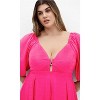 Women's Plus Size Shae V Neck Dress - hot pink | CITY CHIC - 4 of 4