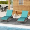 WestinTrends All Weather Wicker Outdoor Patio Chaise Lounge with Cushion (Set of 2) - 2 of 4