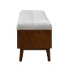 Crystal Upholstered Mid-century Flip Top Storage Bench with Storage Organizer and Decorative Drawers  | ARTFUL LIVING DESIGN - 3 of 4