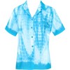 LA LEELA Women's Summer Casual Beach Short Sleeve Blouse Shirt Blouses Button Down Dress Tops Tee Hawaiian Shirts for Women - 4 of 4
