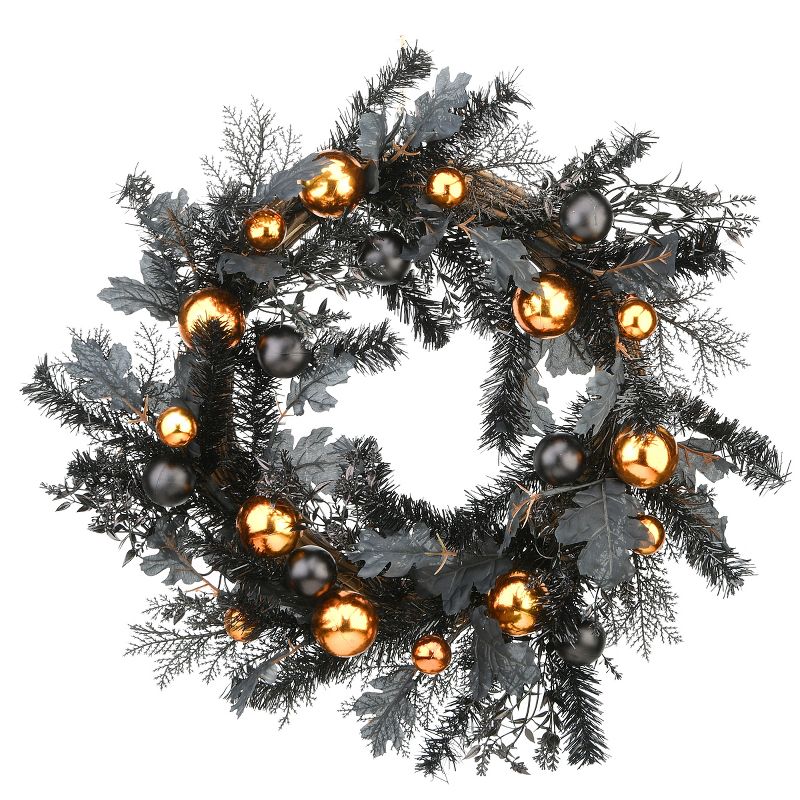 24" Halloween Wreath with Ball Ornaments - National Tree Company, 1 of 6