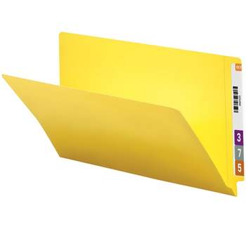 Smead Colored End Tab File Folder, Shelf-Master Reinforced Straight-Cut Tab, Legal Size, 100 per Box