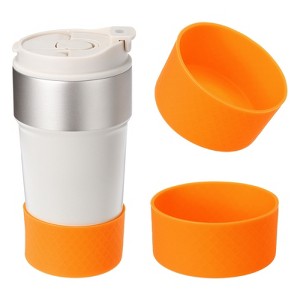 Unique Bargains Silicone Anti-Slip Protective Reusable Water Bottle Boot 2 Pcs - 1 of 4