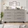 Dresser for Bedroom, Wide Dresser, Freestanding Horizontal Drawer with Storage, Wooden Closet Chest Storage - 3 of 4