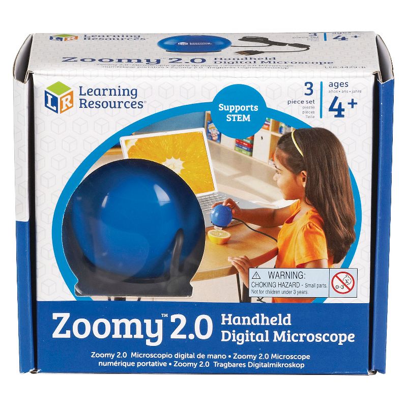 Learning Resources Zoomy 2.0 Blue Handheld Digital Microscope, 3 of 5