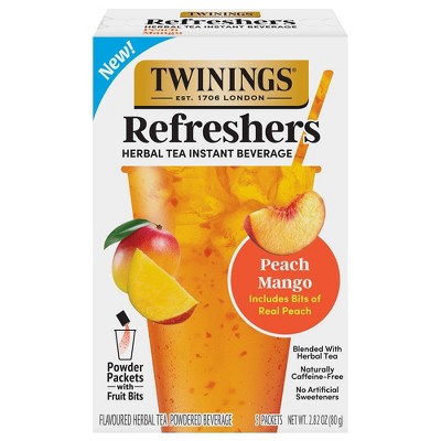 Twinings Refreshers Peach and Mango Herbal Instant Tea Mix - 3oz