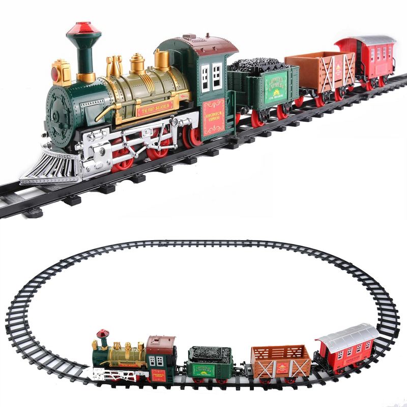 Northlight 12-Piece Battery Operated Lighted and Animated Continental Express Train Set with Sound, 3 of 5