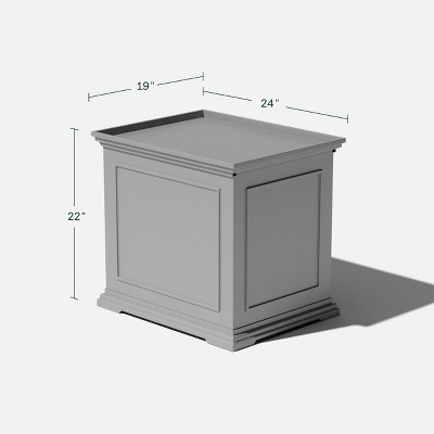 Brixton Black Plastic 2-in-1 Tray and Storage Table