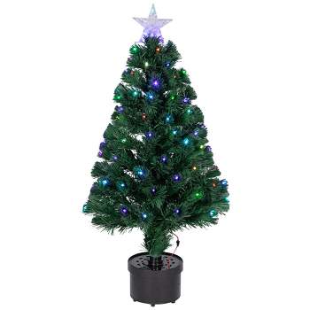 Northlight 4' Pre-Lit LED Fiber Optic Artificial Christmas Tree with Color Changing Stars