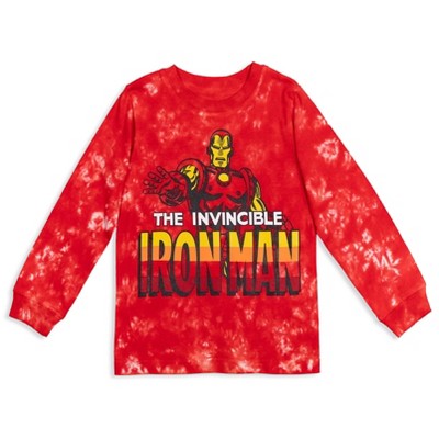 Marvel Avengers Iron Man Big Boys Long Sleeve Graphic T-Shirt Red 18-20