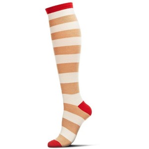 Memoi Women's Soft Shaded Stripes Cashmere Blend Knee High Socks - 1 of 2