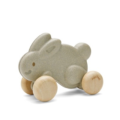 Image of Plantoys| Push Along Bunny - Grey
