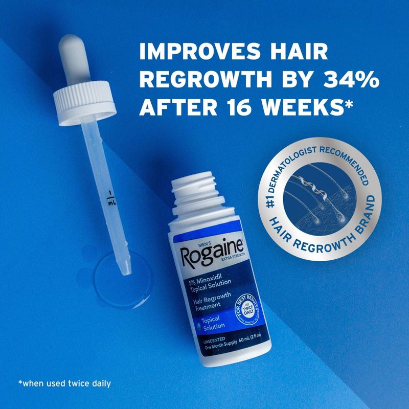 Rogaine Men&#39;s Hair Treatment Solution - Trial Size - 2 fl oz, 3 of 13