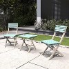 Moda Furnishings 3-piece Acacia Wood Patio Outdoor Bistro Set - 2 of 4