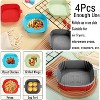 EBF Home Silicone Air Fryer Liners, 4Pcs Airfryer Liners Silicone Reusable Square Liners, Food Safe Air Fryer Liners, Air Fryer Accessories - 2 of 4